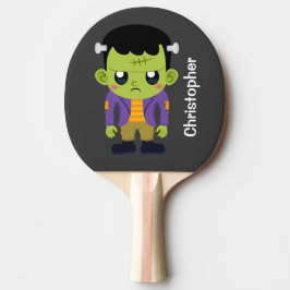 Green Frankenstein Monster Halloween Tischtennis Schläger