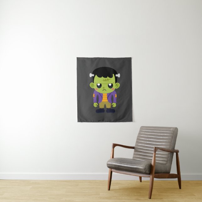 Green Frankenstein Monster Halloween Wandteppich (Beispiel)