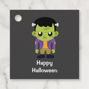 Green Frankenstein Monster Happy Halloween Geschenkanhänger