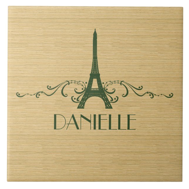 Green French Blühen Tile Fliese (Vorderseite)