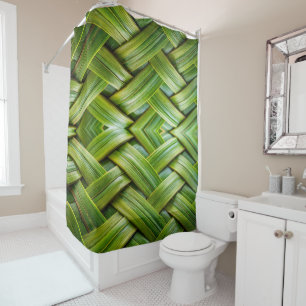 Green Fresh Bamboo Weave Duschvorhang