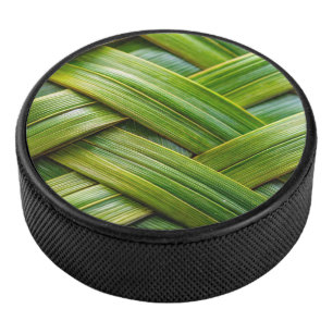 Green Fresh Bamboo Weave Eishockey Puck