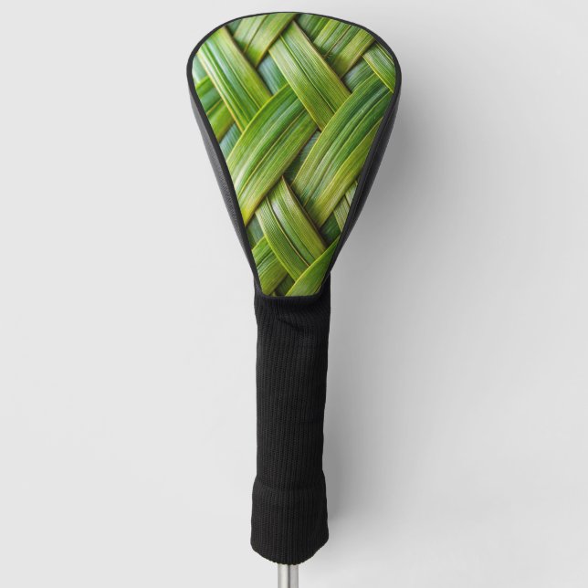 Green Fresh Bamboo Weave Golf Headcover (Vorderseite)