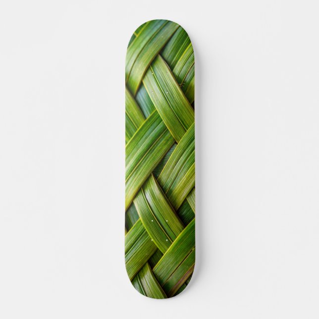 Green Fresh Bamboo Weave Skateboard (Vorne)