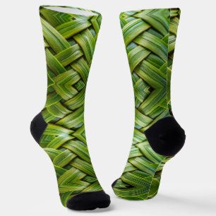 Green Fresh Bamboo Weave Socken