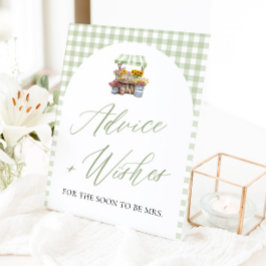 Green Fresh Off The Market Advice and Wishes Sign Sockelschild