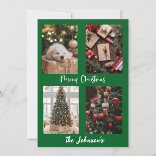 Green FroChristmas Personalisierte Weihnachtskarte Feiertagskarte