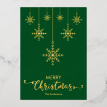 Green FroChristmas Snowflakes Gold