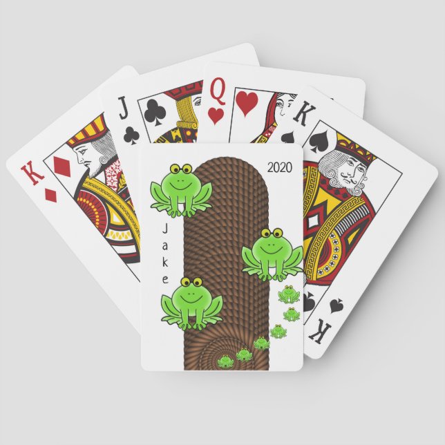 Green Frochs spielen Karten Deck Rope Spielkarten (Rückseite)