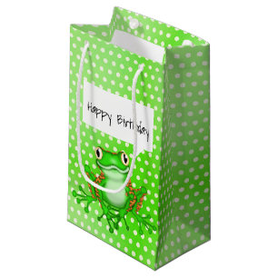 Green Frog auf Polka Dots Kleine Geschenktüte