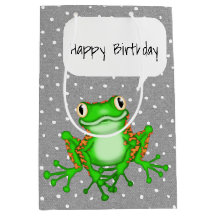 Green Frog auf Polka Dots