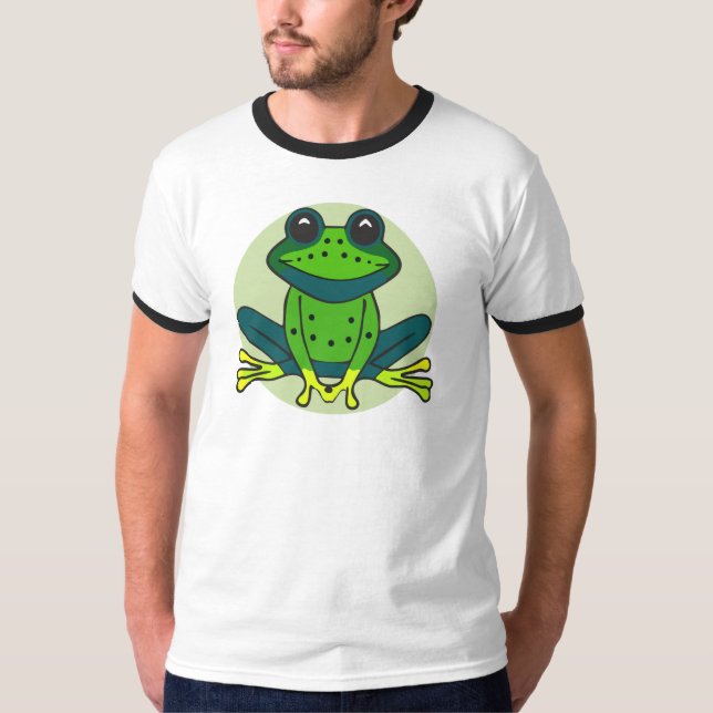 Green Frog Cartoon-74742 T-Shirt (Vorderseite)