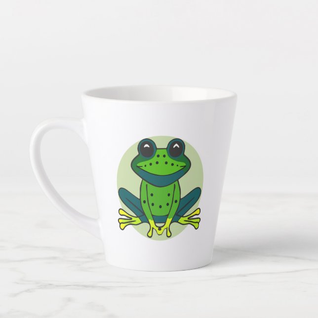 Green Frog Cartoon Milchtasse (Links)
