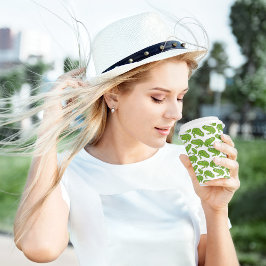 Green Frog Cartoon Pappbecher