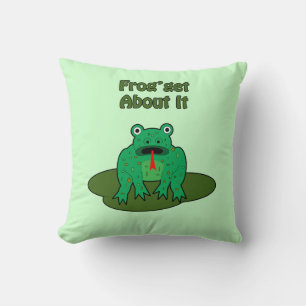 Green Frog - Frosch macht sich damit klar Kissen