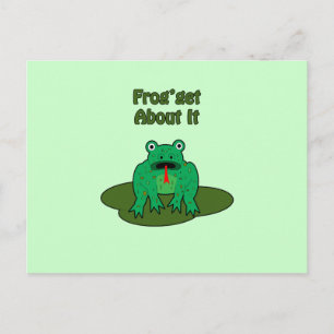 Green Frog - Frosch macht sich damit klar Postkarte