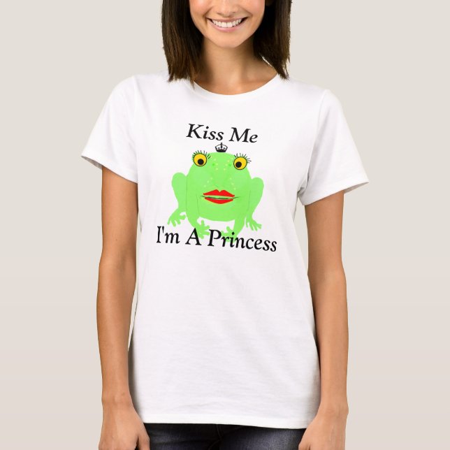 Green Frog küsste mir, ich bin Prinzessin T-Shirt (Vorderseite)