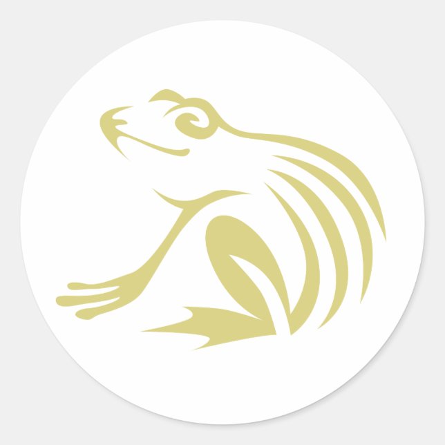 Green Frog Logo Runder Aufkleber (Vorderseite)