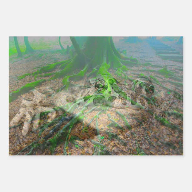 Green Frog Mossy Frog Geschenkpapier Set (Vorderseite)