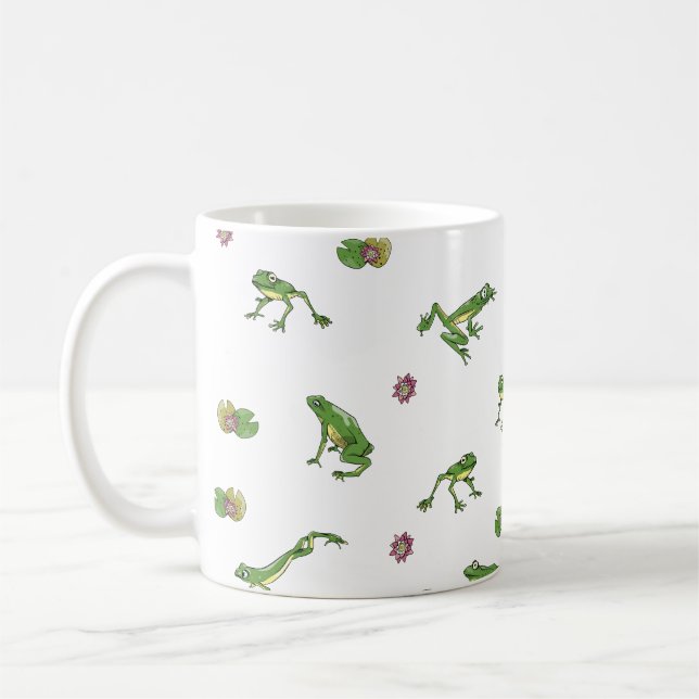 Green Frog Pattern Kaffeetasse (Links)
