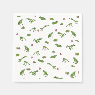 Green Frog Pattern Serviette