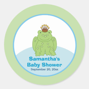 Green Frog Prince Round Custom Gevor Sticker