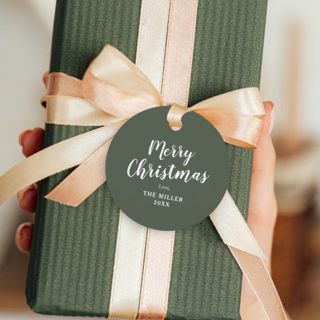 Green Frohe Weihnachtsgeschenk Geschenkanhänger (Von Creator hochgeladen)