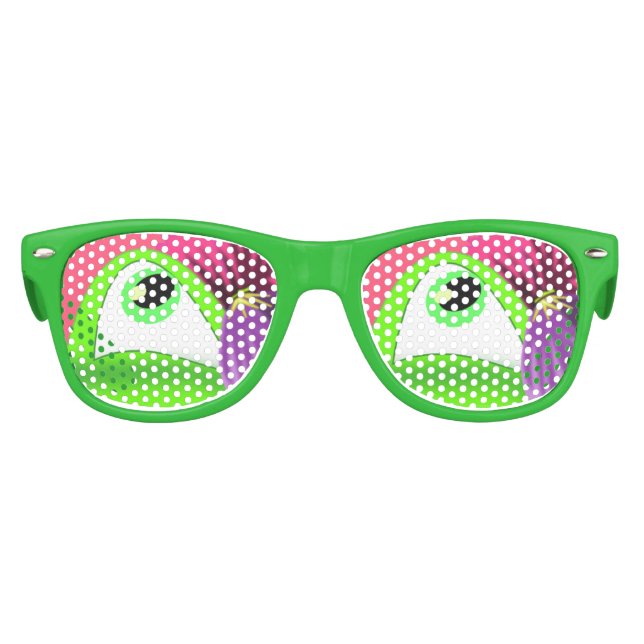 Green Frosch Eyes Partybrille (Vorderseite)