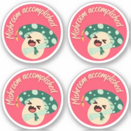 Green Fun Mushroom Grad Label - Packung mit 4