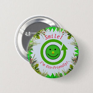 Green Fun - Trendy Öko Friendly Button