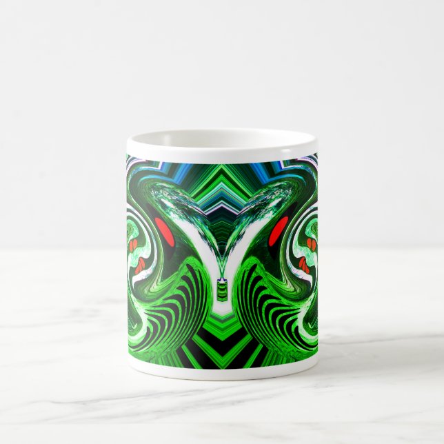 Green Funky Art Kaffeetasse (Mittel)