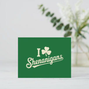 Green Funny Irish Patty's Kleeblatt Saint Patricks Postkarte