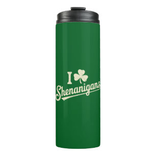 Green Funny Irish Patty's Kleeblatt Saint Patricks Thermosbecher