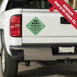 Green Funny No Baby an Bord Erwachsene Kaution Sto Aufkleber