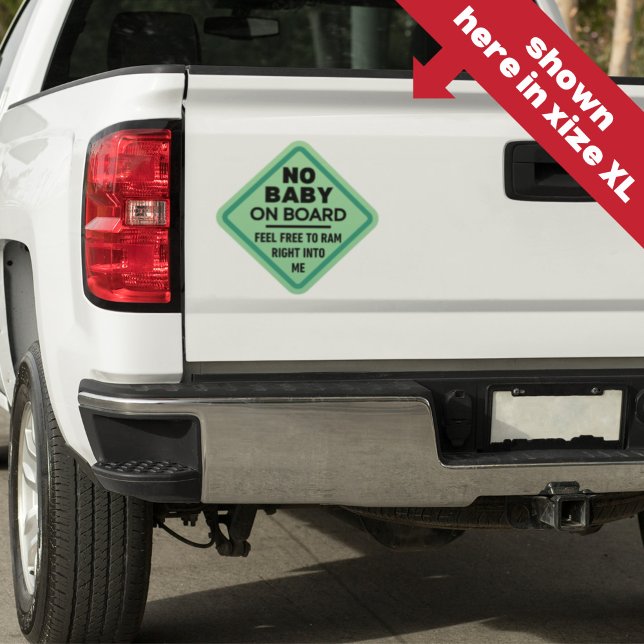 Green Funny No Baby an Bord Erwachsene Kaution Sto Aufkleber (Von Creator hochgeladen)