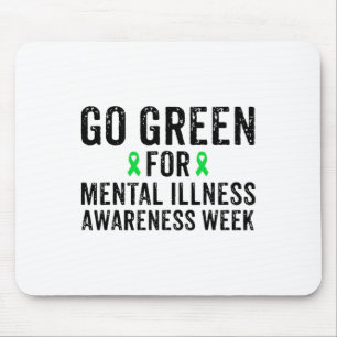 Green für das Bewusstsein für psychische Gesundhei Mousepad