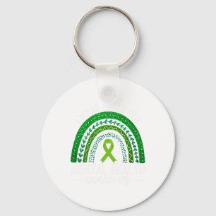 Green für Mental Health Awareness Ribbon Rain Schlüsselanhänger