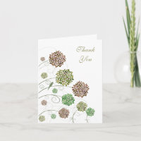 Green Gables Dahlia Wedding Danke Note Card