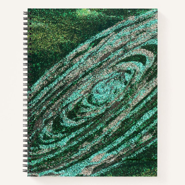 Green Galaxy-Notebook Notizbuch (Vorderseite)