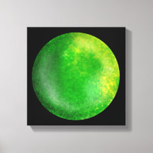 Green Galaxy Orb - Emerald Canvas Print