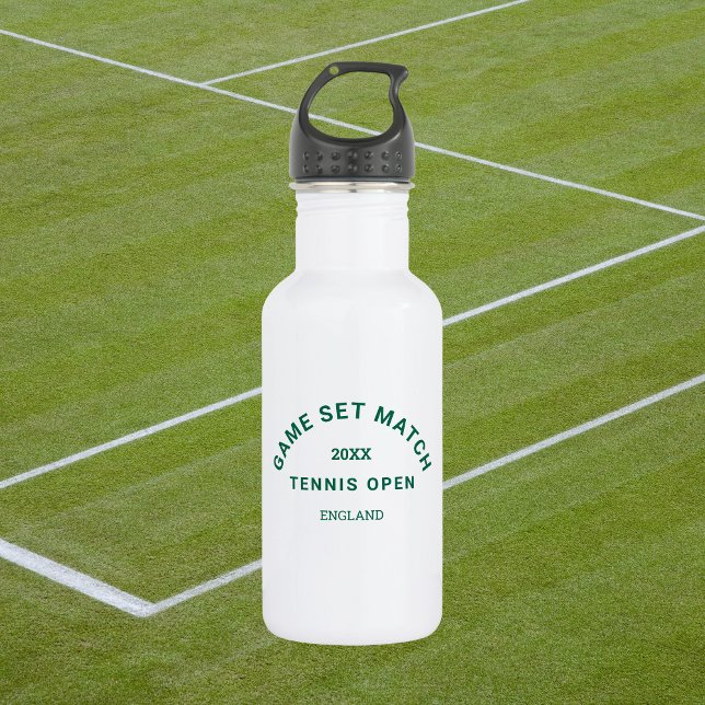 Green Game Set Match Wappen Tennis Edelstahlflasche (Von Creator hochgeladen)