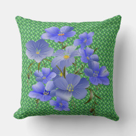 Green Garden Blue Lilien Modernes Chic Throw Kisse Kissen