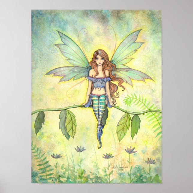Green Garden Faiasy Fantasy Art Print Poster (Vorne)