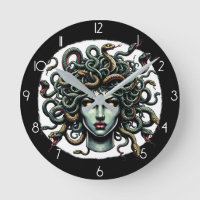 Green Gazing Medusa Kopf voller Schlangen