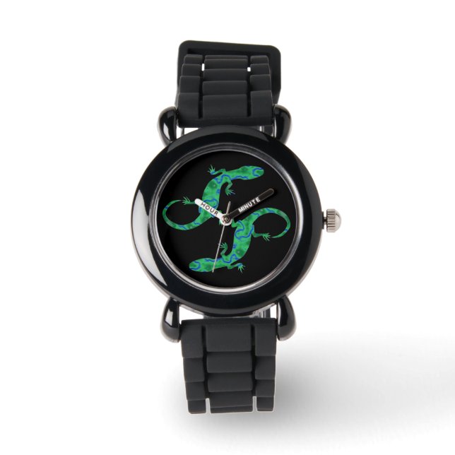 Green Gecko Armbanduhr (Vorderseite)