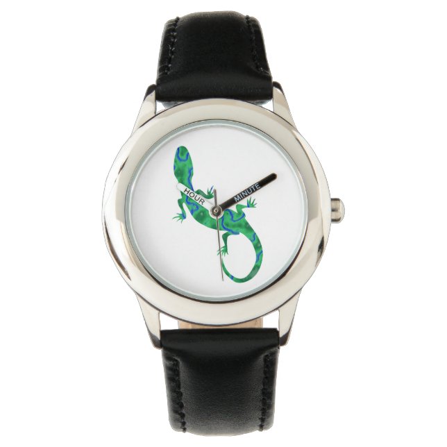 Green Gecko Armbanduhr (Vorderseite)