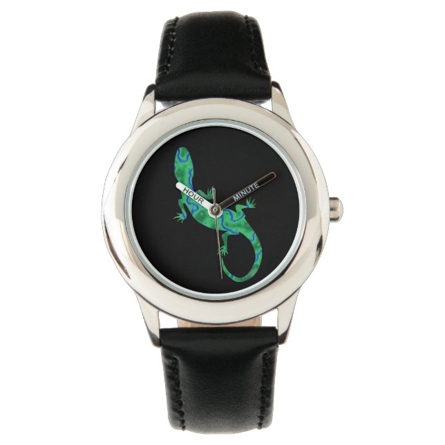 Green Gecko Armbanduhr (Vorderseite)