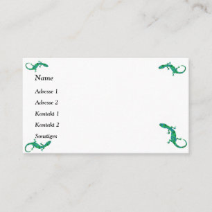 Green Gecko Business Cards Visitenkarte