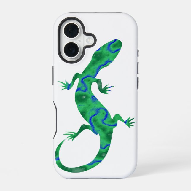 Green Gecko iPhone 16 Hülle (Rückseite)