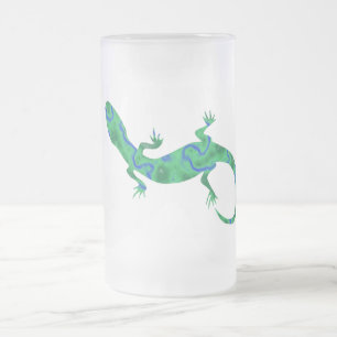 Green Gecko Mattglas Bierglas